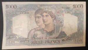 france billet de 1000 francs minerve du 07/03/1946 j.231 ref f.41/12 france billet de 1000 francs minerve du 07/03/1946 j.231 ref f.41/12