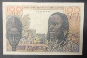 mauritanie billet de 100 francs du 02/03/1965 pick