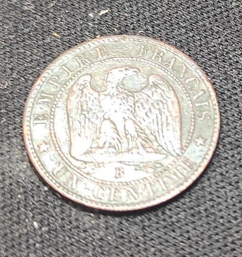 france 1 centime napoléon iii tète nue 1855 b