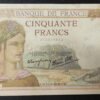 france billet de 50 francs cérès du 14/09/1939 c.10884 ref : f.18/30