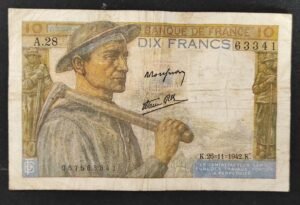 france billet de 10 francs mineur du 26/11/1942 l.25 ref : f.08/06 (copie) france billet de 10 francs mineur du 26/11/1942 l.25 ref : f.08/06 (copie)