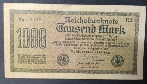 allemagne billet de 1000 mark du 21/04/1910 pick 45 (copie)