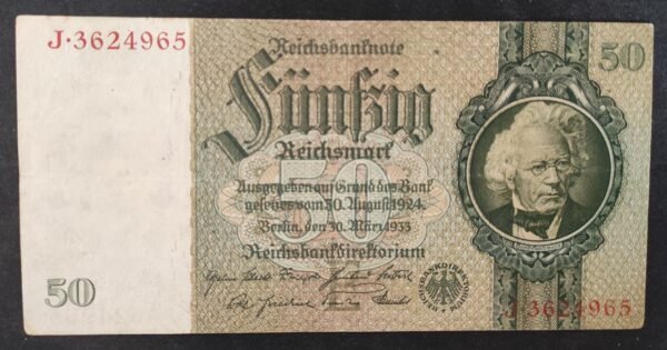 allemagne billet de 50 mark du 30/03/1933