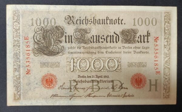 allemagne billet de 1000 mark du 21/04/1910 pick 45 (copie)