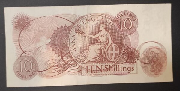 angleterre england billet de 10 shilling elisabeth 2 ttb+