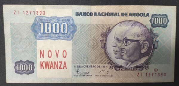 angola billet de 1000 novo kwanza 1987 pick 127