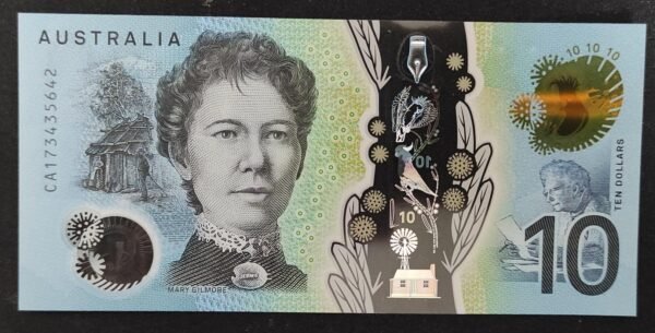 australie billet de 10 dollars 2017 pick 63 polymère neuf unc (copie)