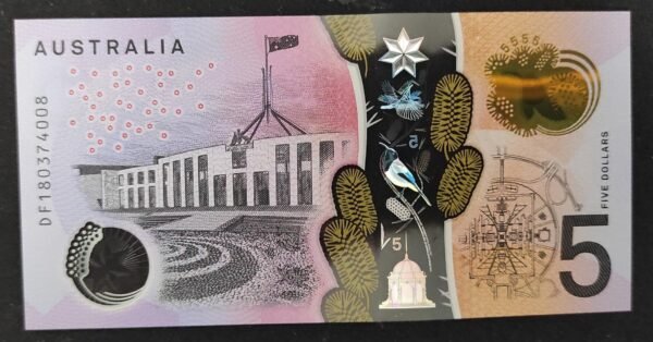 australie billet de 5 dollars 2018 pick 62 polymère neuf unc (copie)