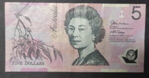australie billet de 5 dollars 2008 pick 57f polymère (copie)