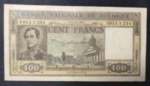 belgique billet de 100 francs du 24/01/1948 pick 129 belgique billet de 100 francs du 24/01/1948 pick 129
