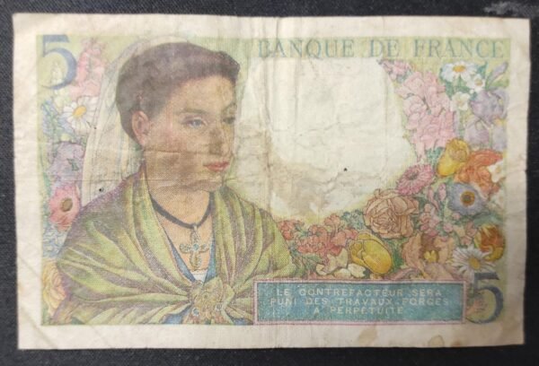 france billets de 5 francs berger du 05/08/1943 ref : f.05/03 (copie)
