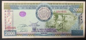 burundi billet de 2000 francs de 2001 pick 41 burundi billet de 2000 francs de 2001 pick 41