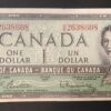 canada billet de 1 dollar 1954 pick 75b reine elisabeth ii