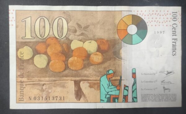 france billet de 100 francs cézanne de 1997 ref : f.74/01 (copie)