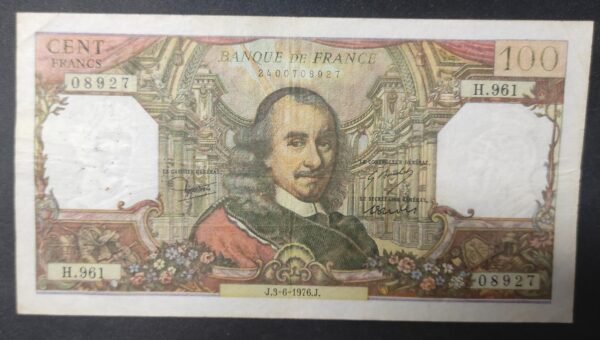 france billet de 100 francs corneille du 03/06/1976 h.961 ref f.65/53