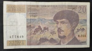 france billet de 20 francs debussy de 1993 r.044 ref : f.66bis/05