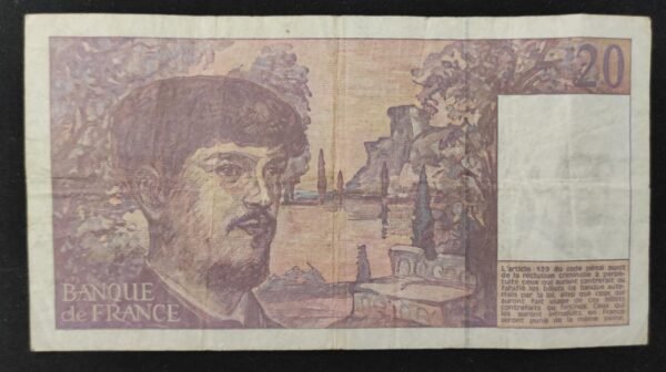 france billet de 20 francs debussy de 1993 r.044 ref : f.66bis/05