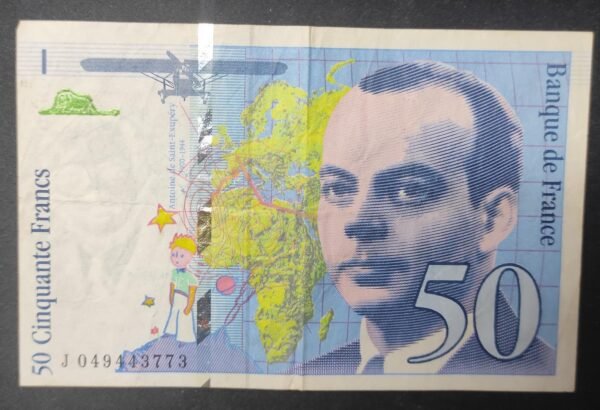 france billet de 50 francs saint exupery 1999 ref : f.73/05
