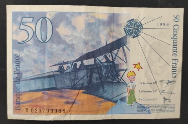 france billet de 50 francs saint exupery 1996 ref : f.73/02