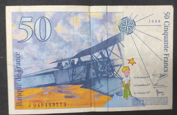 france billet de 50 francs saint exupery 1999 ref : f.73/05