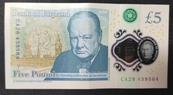 grande bretagne billet de 5 pounds nd 2024 pick 394 polymère charles iii ! (copie)