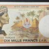 exceptionnel territoire français du pacifique billet de 10 000 francs ( ieom ) b.1 de 1985 !