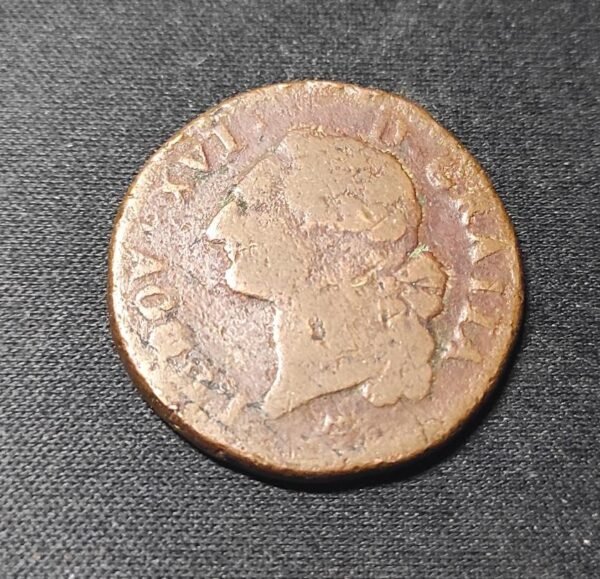 france louis xvi pièce de 1 sol à l'écu 1790 k ( bordeaux ) top qualité ! (copie)