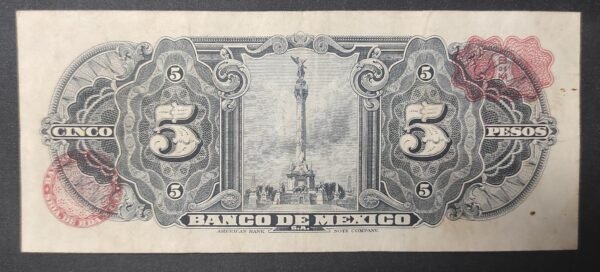mexique billet de 5 pesos 1963 pick 60