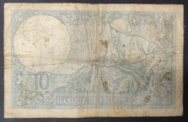 france billet de 10 francs minerve du 06/07/1939 x.70190 ref : f.07/04