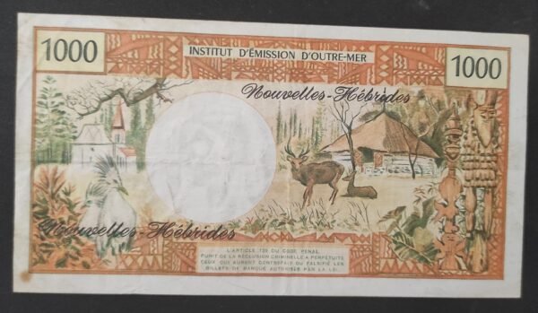 nouvelles hébrides billet de 1000 francs alphabet k.1 ( 1975 ) (copie)
