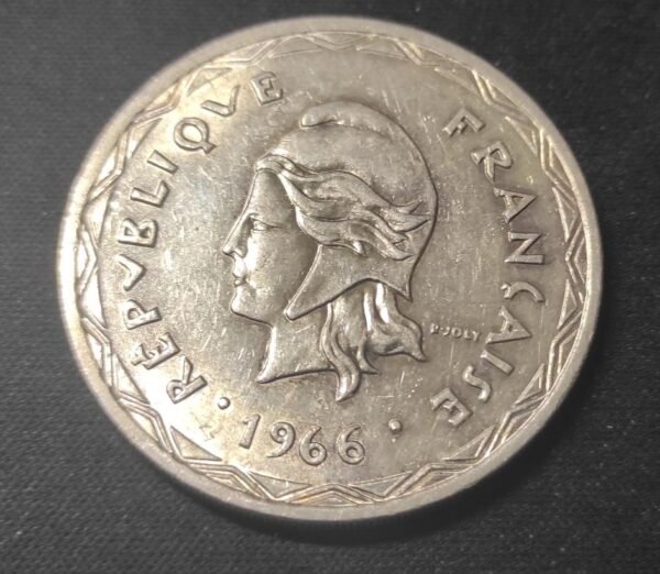 nouvelles hébrides 100 francs 1966 argent seulement 200 000 exemplaires sup ! (copie)