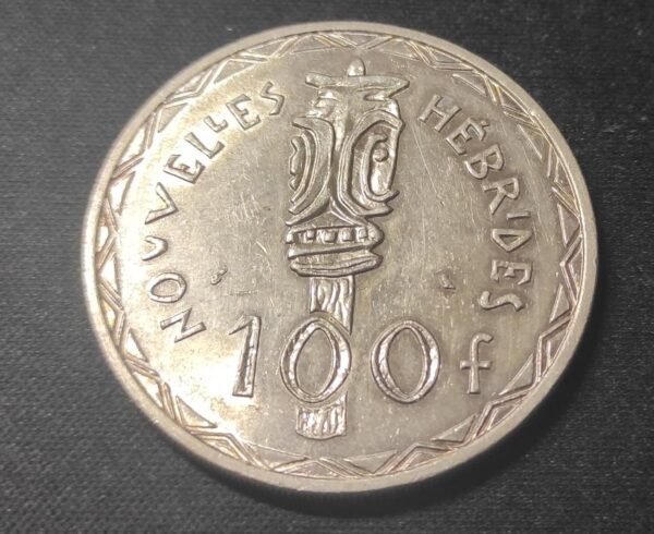 nouvelles hébrides 100 francs 1966 argent seulement 200 000 exemplaires sup ! (copie)
