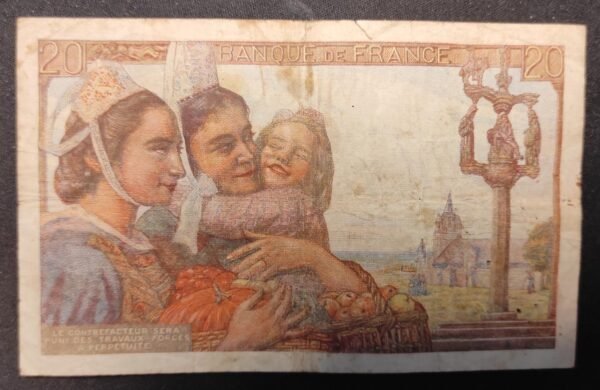 france billet de 20 francs pécheur du 21/05/1942 w.21 ref : f.13/02 (copie)