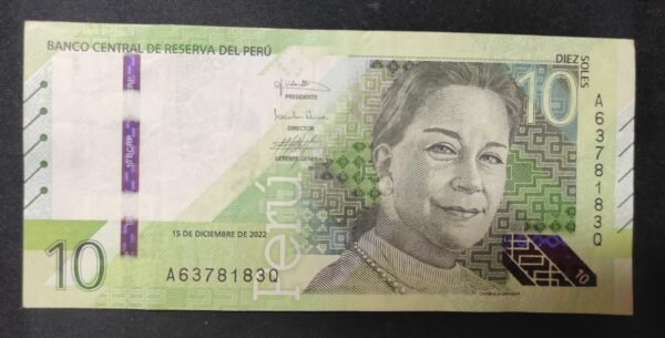 pérou billet de 10 soles du 21/03/2019 pick 196 (copie)