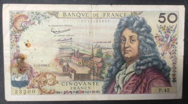 france billet de 50 francs racine du 06/02/1963 p.45 ref f.64/04