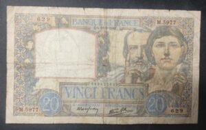 france billet de 20 francs travail et science m.5977 du 18/09/1941 f.12/19