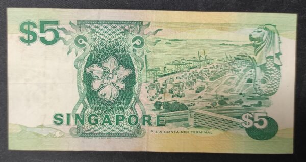 singapour billet de 5 dollars de 1989 pick 19 (copie)