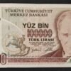 turquie billet de 1000 00 lirasi du 14 janvier 1970