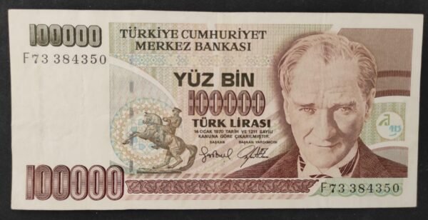 turquie billet de 1000 00 lirasi du 14 janvier 1970