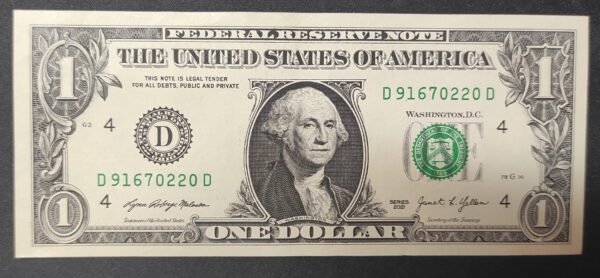 etats unis d'amérique usa billet de 1 dollar 2013 d (4) cleveland ohio (copie)