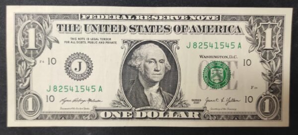 etats unis d'amérique usa billet de 1 dollar 2021 j (10) kansas city (copie)