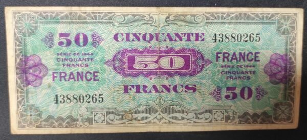 france billet de 50 francs sans série verso france 1945 vf.24/01 (copie)
