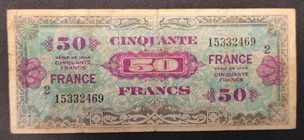 france billet de 50 francs série 2 verso france 1945 vf.24/02 (copie)