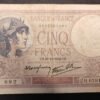 france billet de 5 francs violet du 26/12/1940 h.67810 ref f.04/18 dernière date