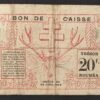 rare nouvelle calédonie billet de 20 francs rouge trésorerie de nouméa 1943