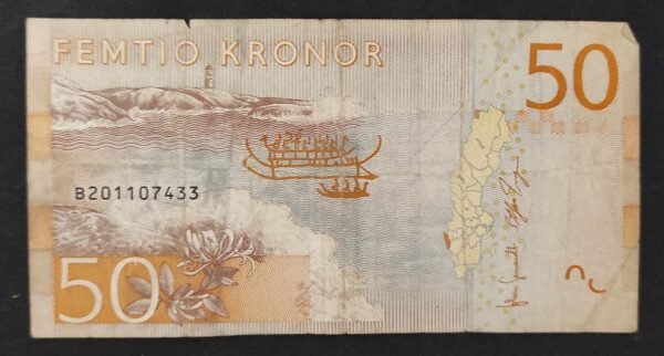 suède billet de 50 kronor de 2015 pick 70 circulé (copie)