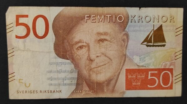 suède billet de 50 kronor de 2015 pick 70 circulé (copie)