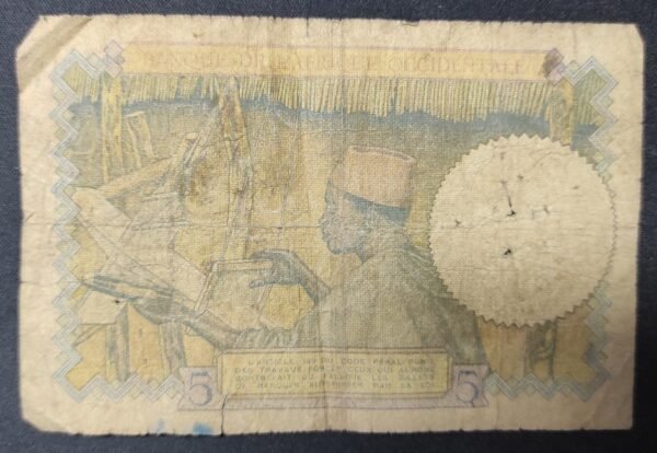 afrique occidentale française billet de 5 francs type 1934 du 10/03/1938 spl (copie)