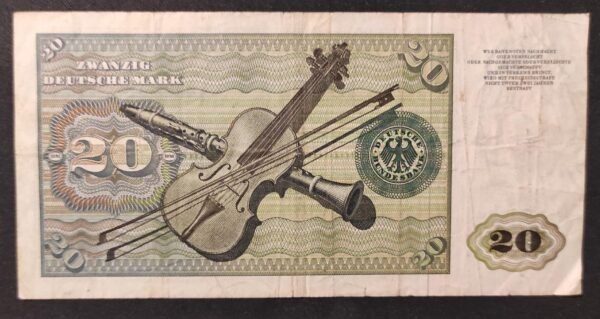 allemagne billet de 20 mark type 1970 du 01/06/1977 pick 32c