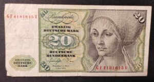 allemagne billet de 20 mark type 1970 du 01/06/1977 pick 32c